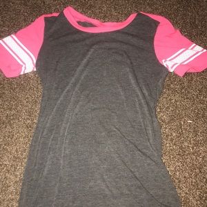 Rue 21 gray and pink shirt
